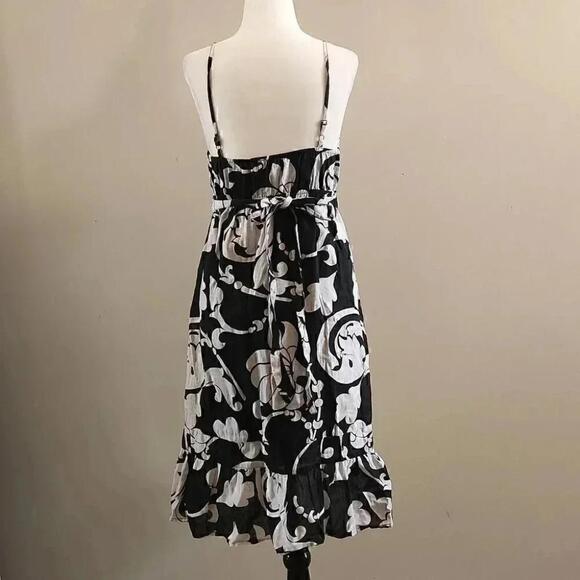 Old Navy Black And White Flower Pattern Speghatti Strap Dress Us S - Picture 5 of 11